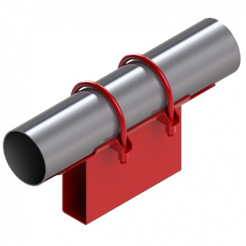 Опора неподвижная хомутовая корпусная для тепловых сетей исп. А21 / АС21 09Г2С 530х300х170х153 мм ОСТ 36-146-88 38,2 кг