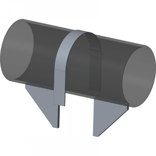 Опора неподвижная хомутовая для тепловых сетей ТС-659.00.00-08 159х40х100 мм Серия 5.903-13 выпуск 7-95 1,3 кг