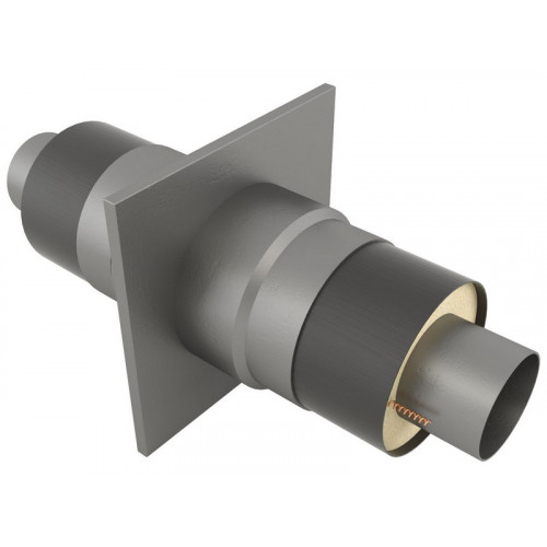 Опора неподвижная щитовая в оцинкованной ППУ изоляции для водоснабжения 09Г2С 32х100х255х2000 мм ГОСТ 30732-2006 18,2 кг