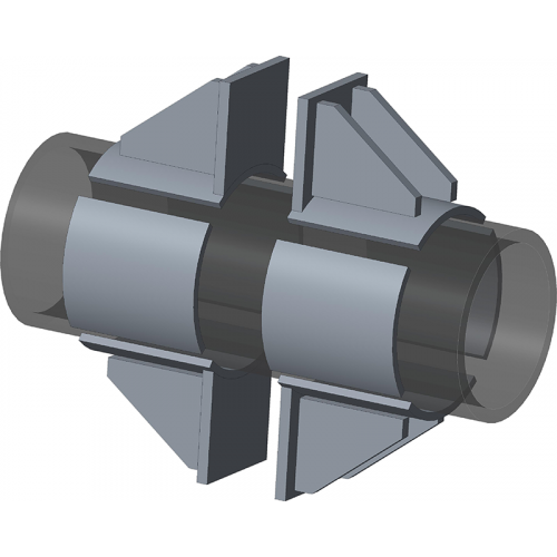 Опора неподвижная двухупорная усиленная с дополнительными подушками для тепловых сетей ТС-663.00.00 1020х360х290х1284 мм Серия 5.903-13 выпуск 7-95 141,2 кг