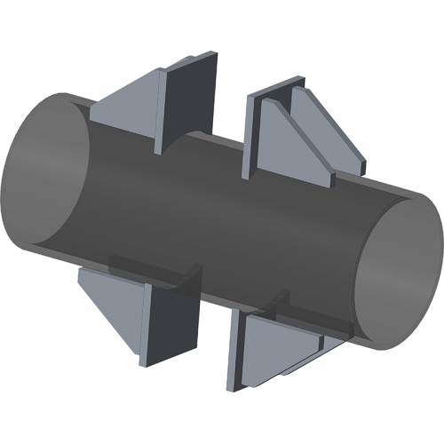 Опора неподвижная двухупорная для тепловых сетей ТС-660.00.00 89х60х110х230 мм Серия 5.903-13 выпуск 7-95 1,28 кг