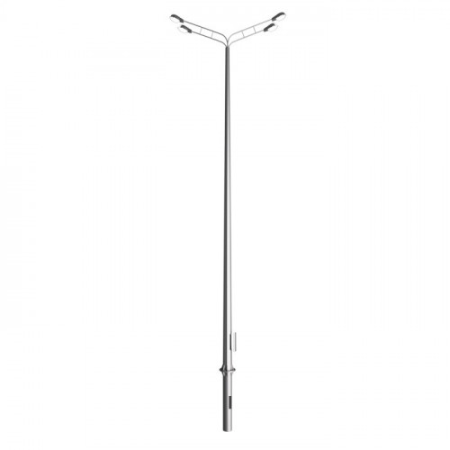 Опора освещения силовая граненая фланцевая круглая СФГ-1800-9,0-02-ц 09Г2С 180х395х9 мм